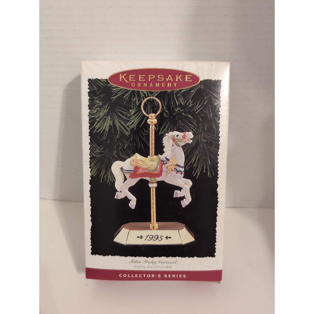 Hallmark Keepsake 1995 Tobin Fraley Carousel‎ Horse Christmas Ornament 5.5''